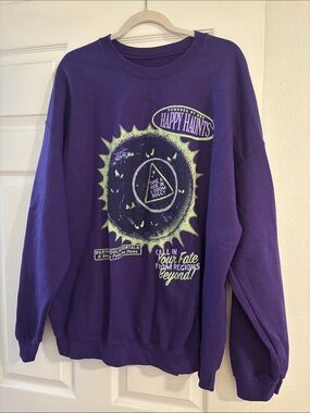 Lost Bros Disney World Purple Crewneck Sweatshirt - Happy Haunts/Haunted Mansion